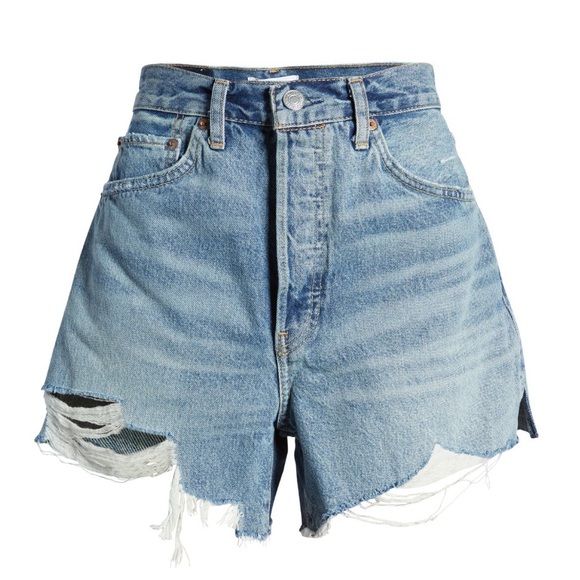 NWT RE/DONE 50s Cut Off High Waist Organic Cotton Jean Denim Shorts - Picture 6 of 11